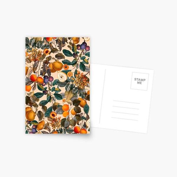 Vintage Fruit Pattern IX Postcard