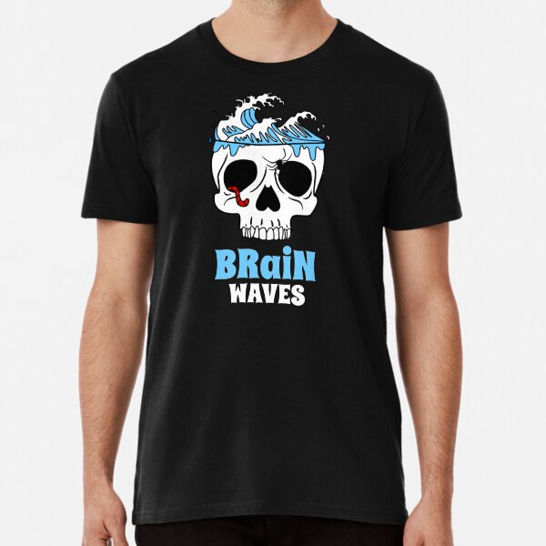 Item preview, Cool Brain Waves Surfer Skull Humor designed and sold by mermaids001.