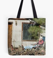 Elderly Man Resting Tote Bag