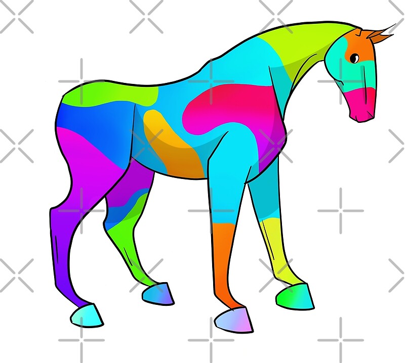 "A Horse of a different color" by HorseBits | Redbubble