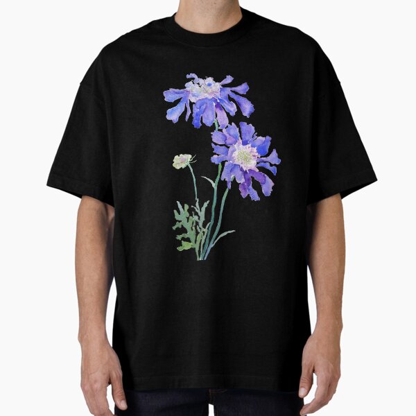 Artikel-Vorschau von handgemalte zwei lila blaue scabiosa aquarelle, designt und verkauft von ColorandColor.