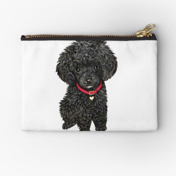 Poodle - Miniature Black Pup Zipper Pouch