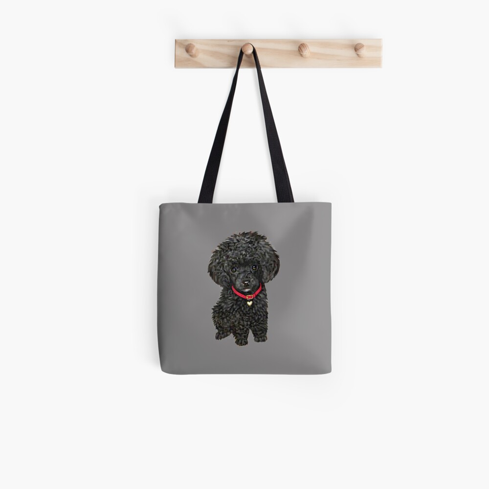 Poodle - Miniature Black Pup Tote Bag
