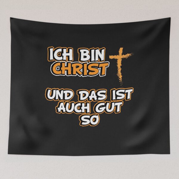 Artikelvorschau, Christliche Sprüche. Kreuz Bild. Ich bin Christ entworfen und verkauft von dm4design.