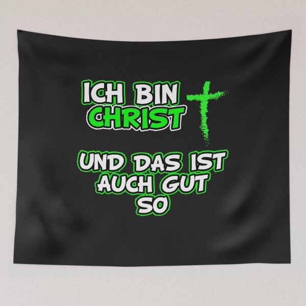 Artikelvorschau, Christliche Sprüche. Kreuz Bild. Ich bin Christ entworfen und verkauft von dm4design.