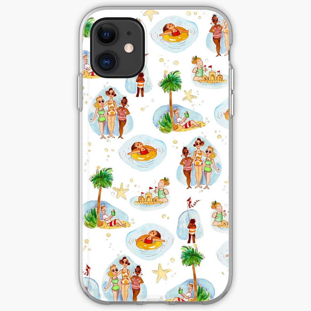 Vintage Beach Toile iPhone Case & Cover