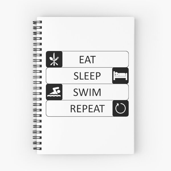 Item preview, Eat, sleep, swim, repeat - swimmer - swimming designed and sold by AndiHK.