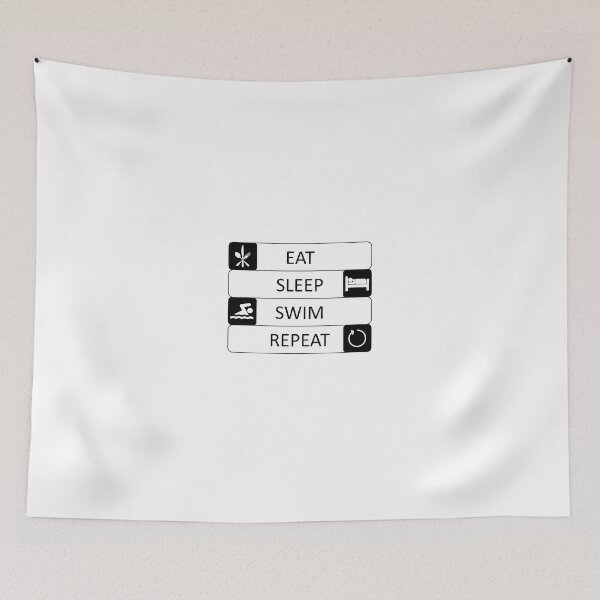 Item preview, Eat, sleep, swim, repeat - swimmer - swimming designed and sold by AndiHK.
