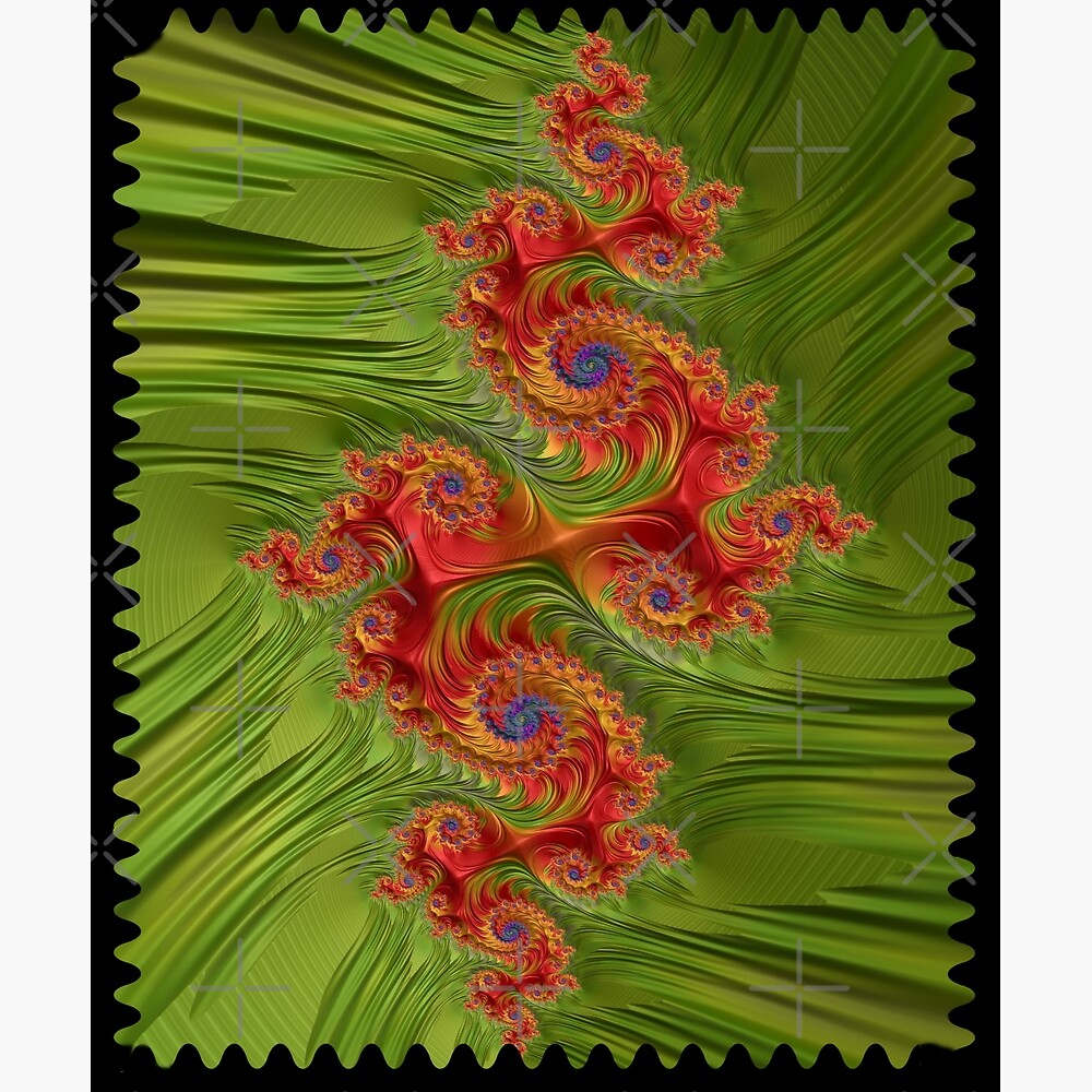 Fractal designs - The Red Dragon — Poster