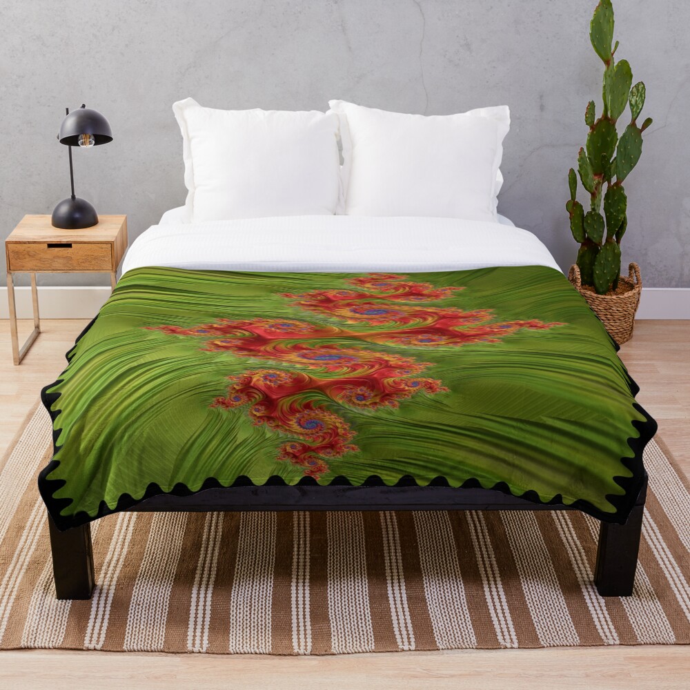 Fractal designs - The Red Dragon on a throw blanket