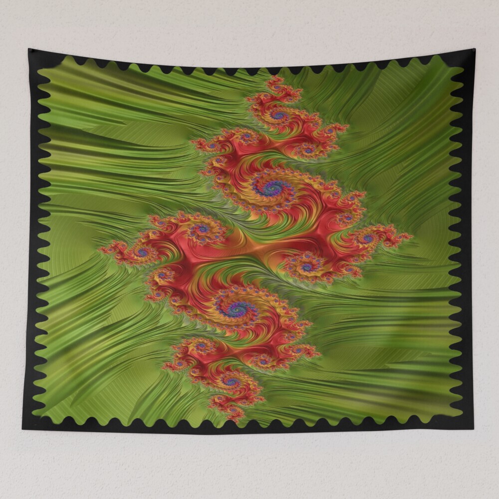 Fractal designs - The Red Dragon on a tapestry