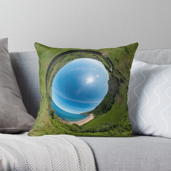 Kinnagoe Bay - Sky In Throw Pillow