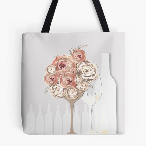 Item preview, Wine and flowers beige by mjvision Mia Niemi designed and sold by mjvisiondesign.