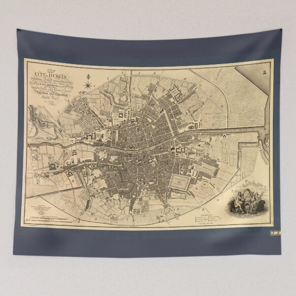 Item preview, Map of Dublin City, Ireland by Samuel John Neele (1797) designed and sold by allhistory.