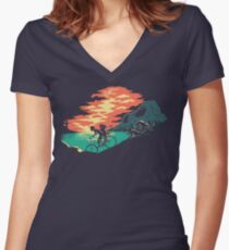 Love Adventure Women's Fitted V-Neck T-Shirt
