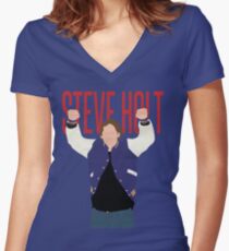 Steve Holt! Women's Fitted V-Neck T-Shirt