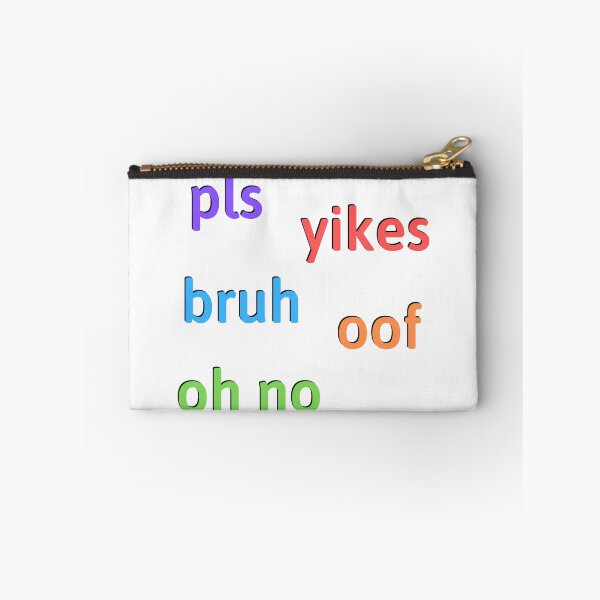 Item preview, oof sticker pack - oof, yikes, bruh, pls, oh no designed and sold by GrasslandDesign.