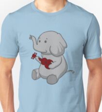 Elephant Loves Her Ukulele Unisex T-Shirt