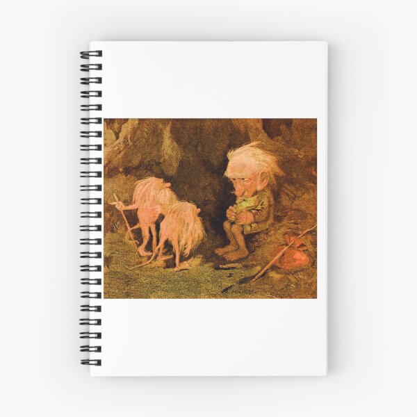 Item preview, Old Man holding a Frog visited by two Trolls by Karl Heilig designed and sold by neonwulf.