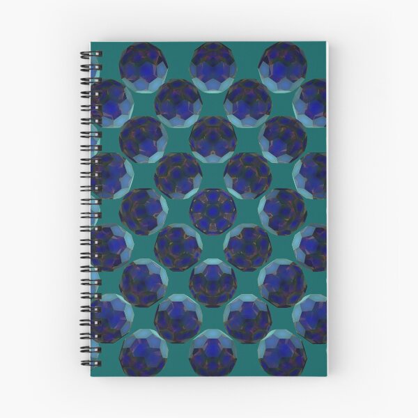 Item preview, Blue kaleidoscope buckyballs pattern designed and sold by MarynaOlyak.