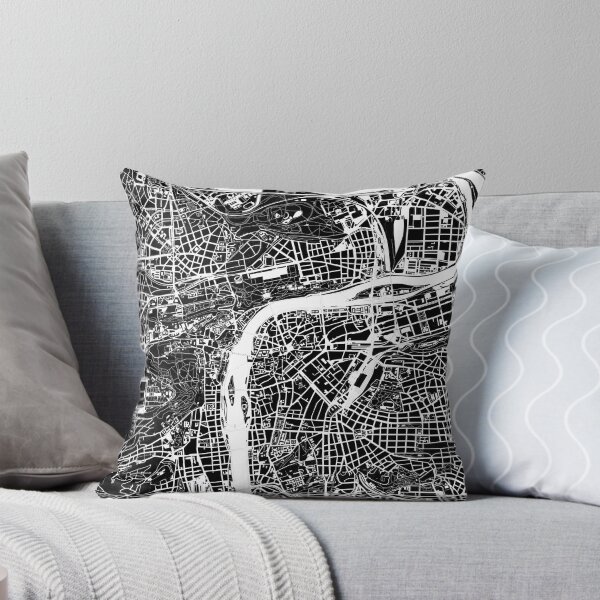 Item preview, Prague map black and white designed and sold by PlanosUrbanos.