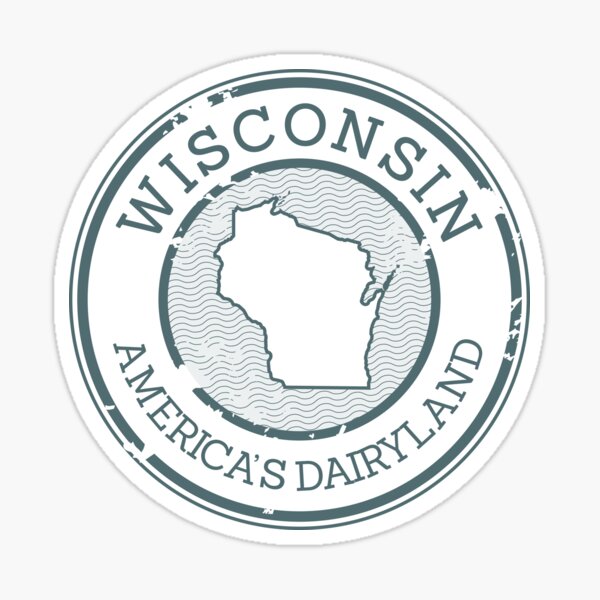 Vista previa del artículo con la obra «Wisconsin - Dairyland de América (sello)», diseñado y vendido por stampusa.