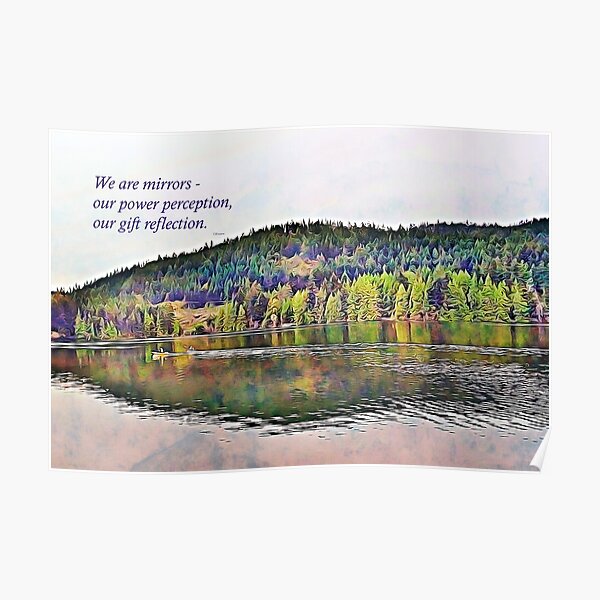 Mirrors - Image and Haiku Poster