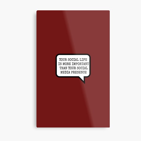 A cool phone case that keeps you away of social media Metal Print