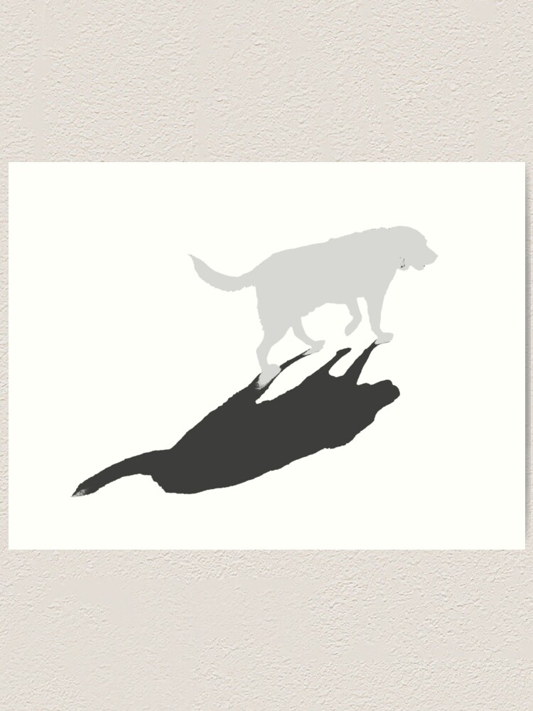 A Dog and His Shadow Art Print