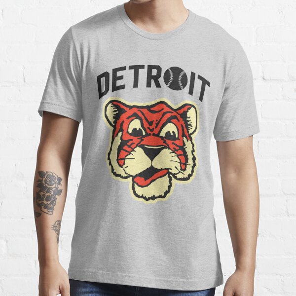 Vintage Detroit Tiger Design Essential T-Shirt for Sale by n--o--n