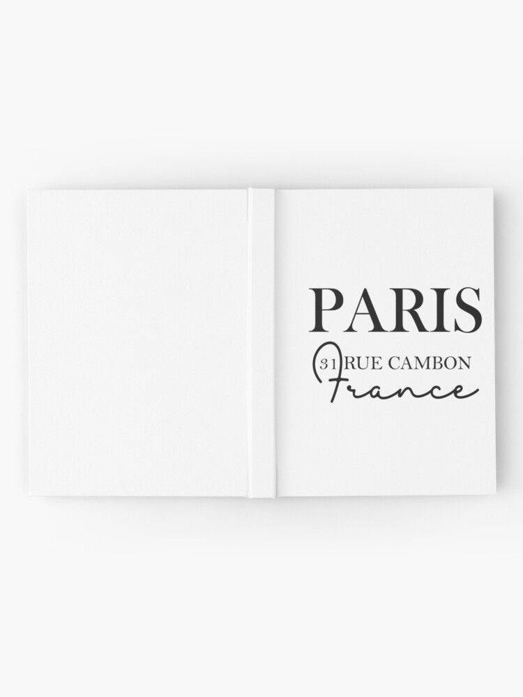 Chanel Address, Paris, France, 21 Rue Cambon, Chanel Hardcover Journal for  Sale by shealee12