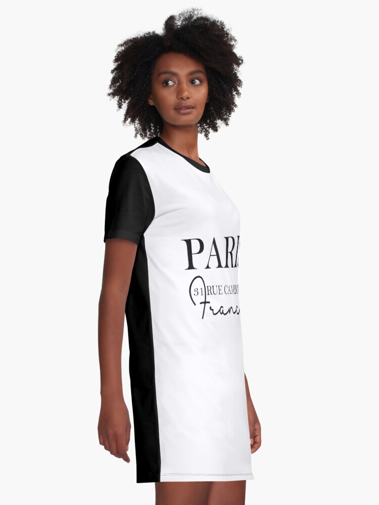 T-Shirt Kleid for Sale mit Chanel Adresse, Paris, Frankreich, 21 Rue Cambon,  Chanel von shealee12