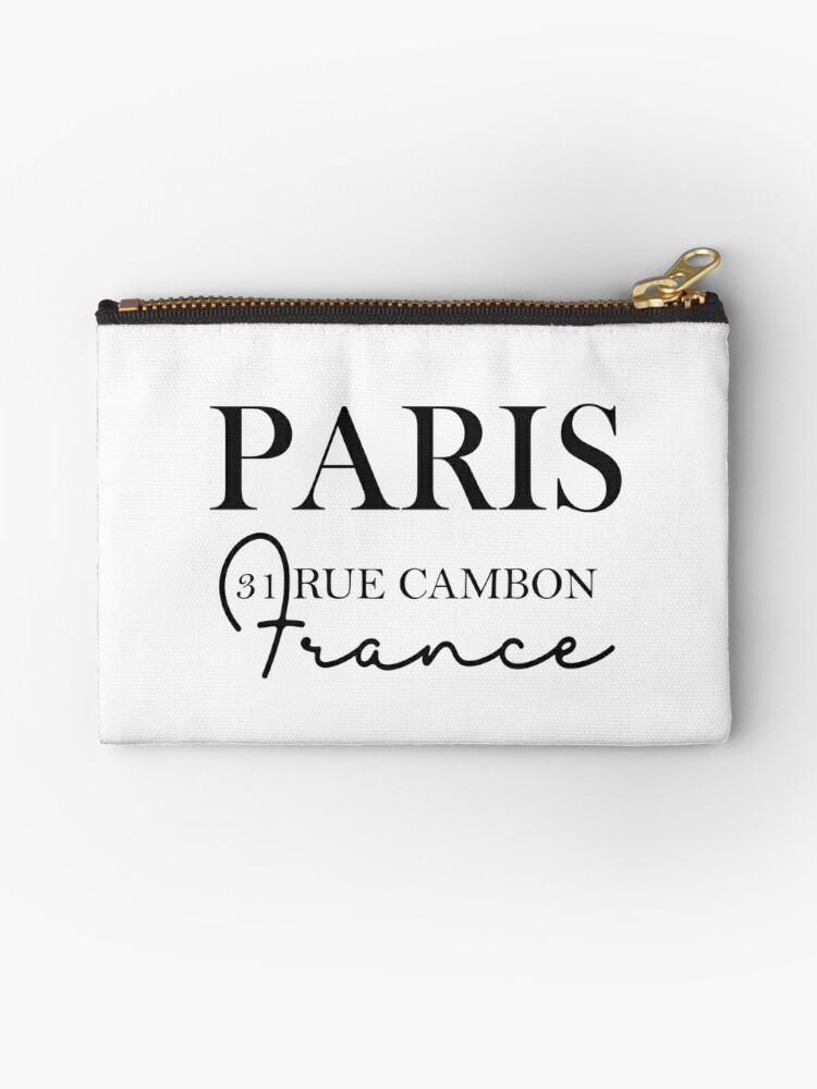 Chanel Address, Paris, France, 21 Rue Cambon, Chanel Zipper Pouch for Sale  by shealee12