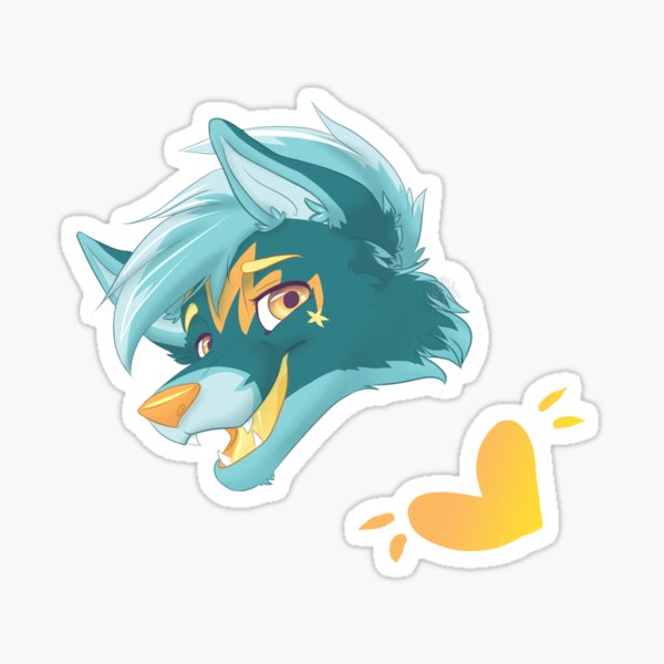 Stormie Pup with Heart Sticker