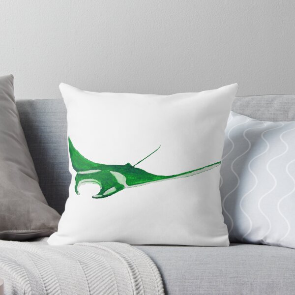 Item preview, manta ray green version watercolor way designed and sold by Zamen.