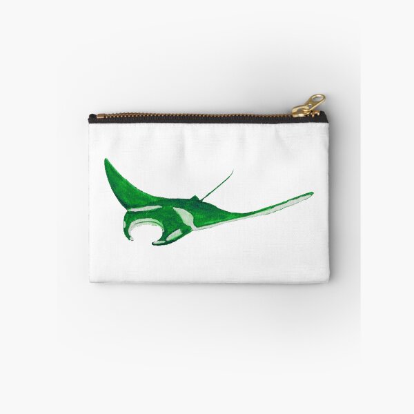 Item preview, manta ray green version watercolor way designed and sold by Zamen.