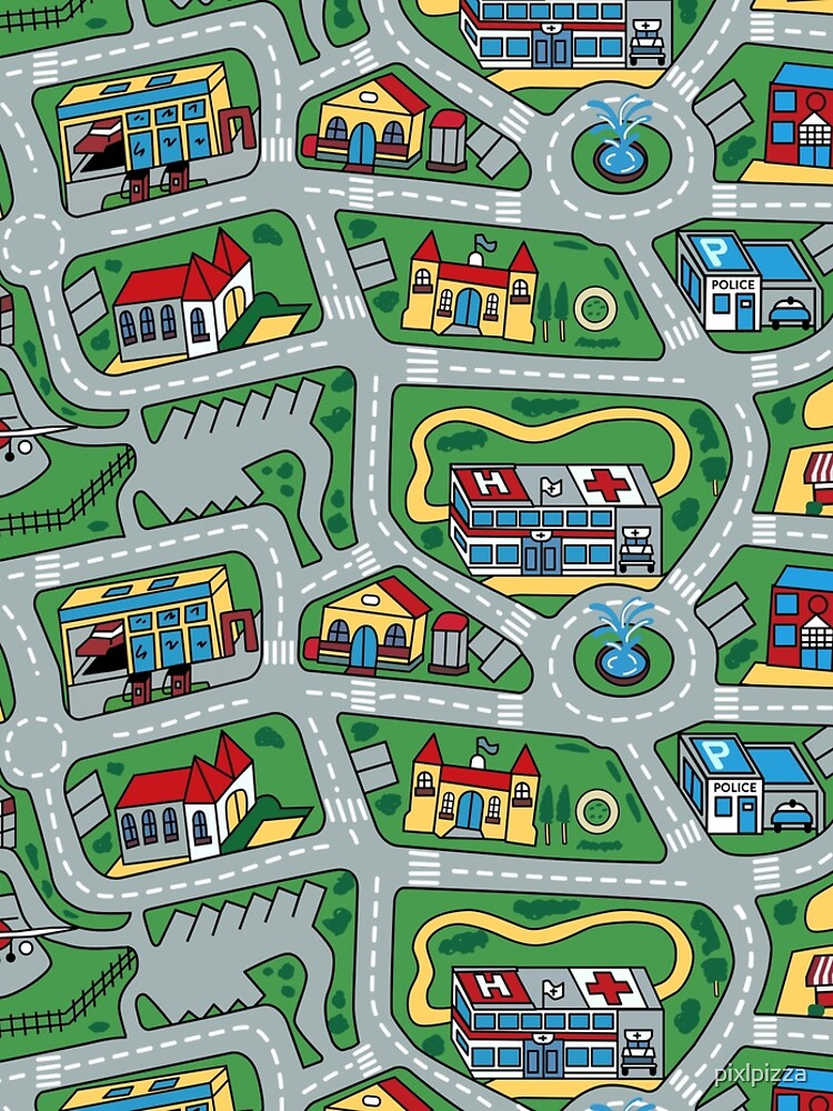 Car City Carpet Road Rug 90s Nostalgic Toy | Leggings