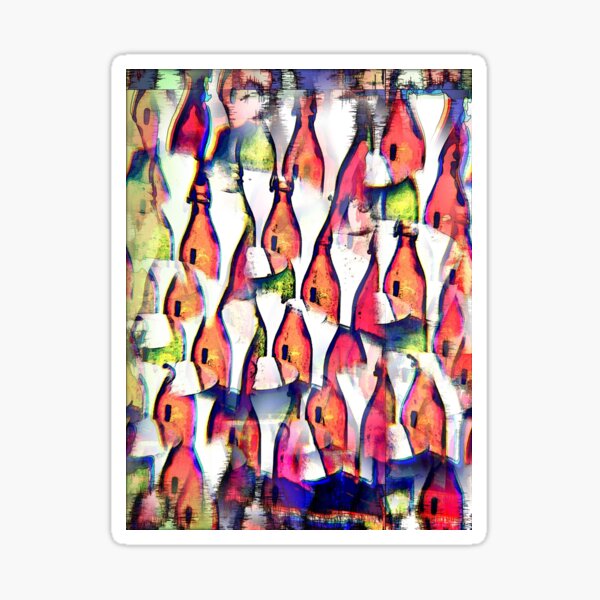 99 glass bottles on the wall Sticker