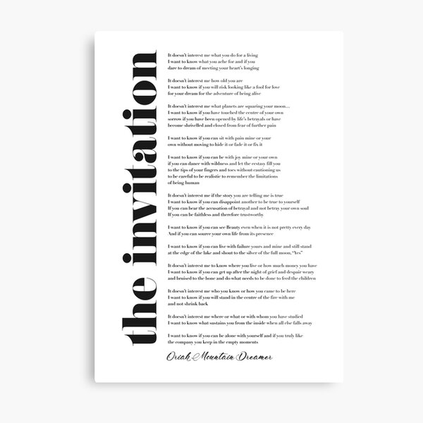 The Invitation by Oriah Mountain Dreamer Metal Print