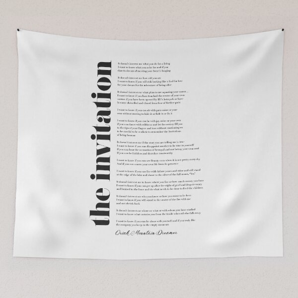 Item preview, The Invitation by Oriah Mountain Dreamer designed and sold by TypographyTales.