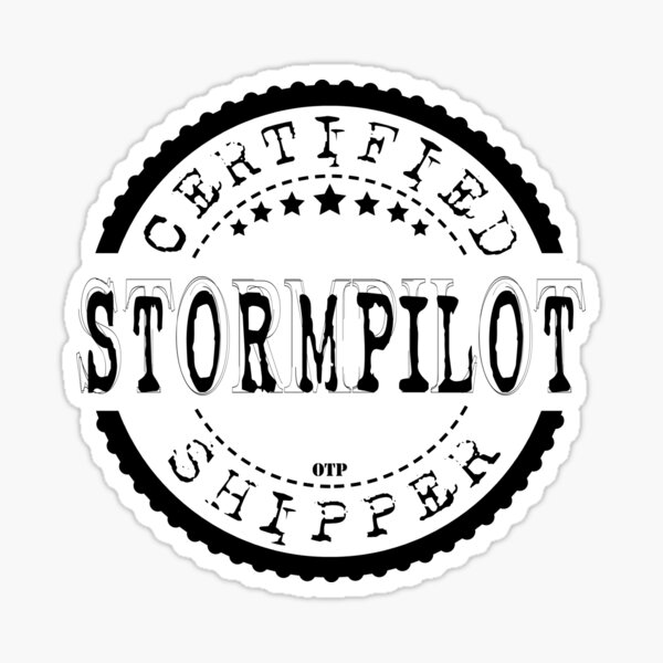 Vista previa del artículo con la obra «Remitente certificado de Stormpilot (sello blanco)», diseñado y vendido por AlexVR.
