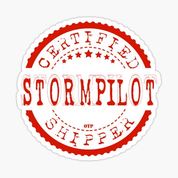 Vista previa del artículo con la obra «Remitente certificado de Stormpilot (sello rojo)», diseñado y vendido por AlexVR.