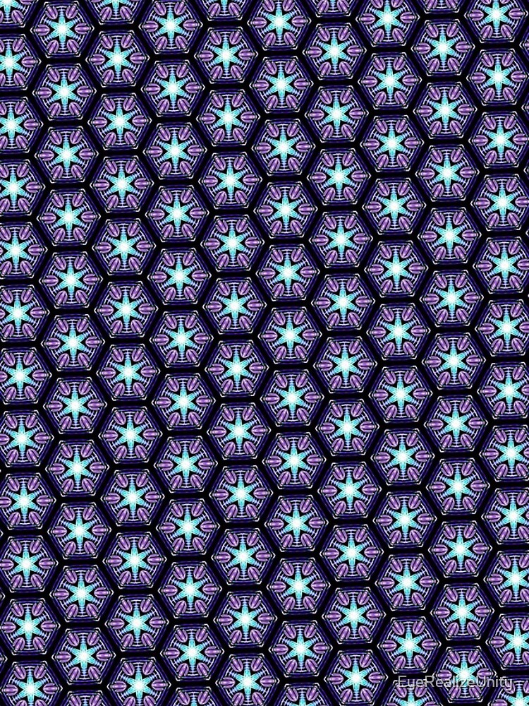 Thumbnail 4 of 4, iPhone Case, Blue Star Hexagon Pattern designed and sold by EyeRealizeUnity.