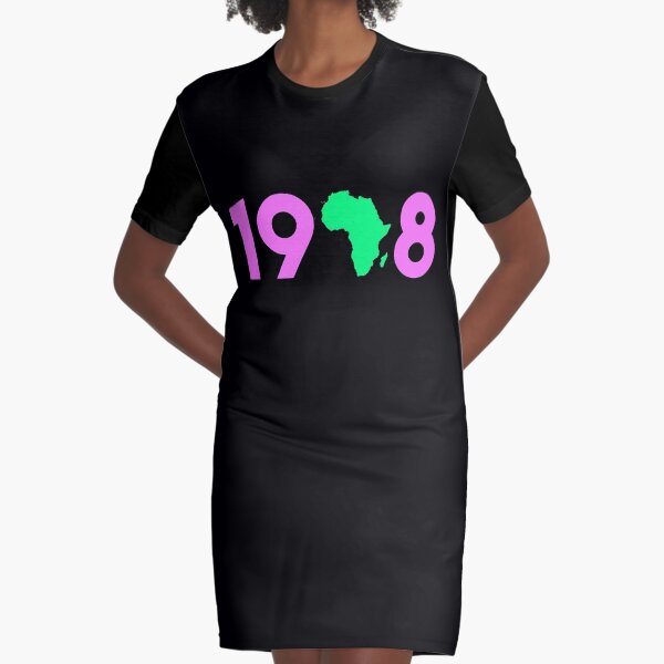 AFRICA 1908 AKA Pretty Girls Ivy Pearls Pink Green Phirst Pham Graphic T-Shirt Dress