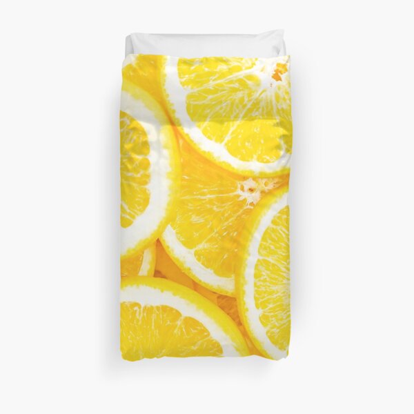 Bright Sunny Lemon Fruit Duvet Cover