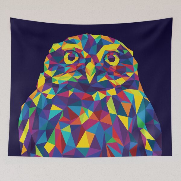 Item preview, Rainbow Geometric Owl designed and sold by polliadesign.