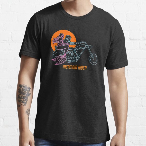 "Funny Women's Biker TShirt Mermaids who love Motorcycles" Tshirt
