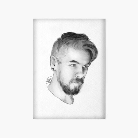 Jacksepticeye Realism Sketch Headshot Art Board Print