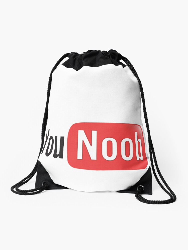 Youtube Parody You Noob Internet Meme Shirt Drawstring Bag By Bleedart Redbubble - i oof it roblox parody i love it youtube