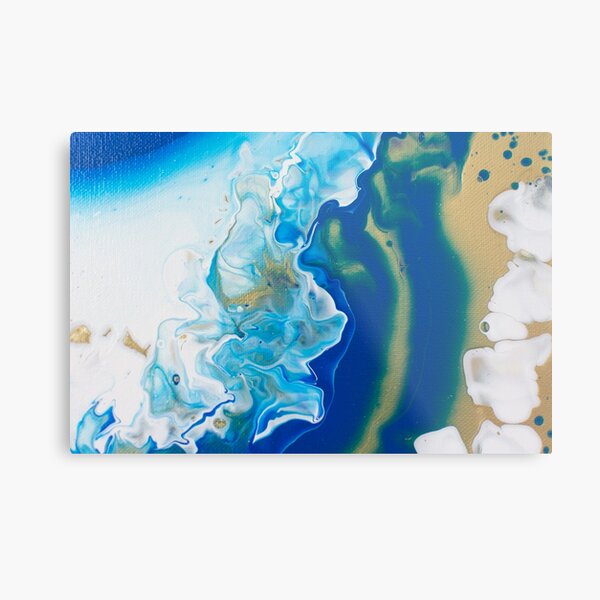 Wave Paradise - Abstract Acrylic Painting Metal Print